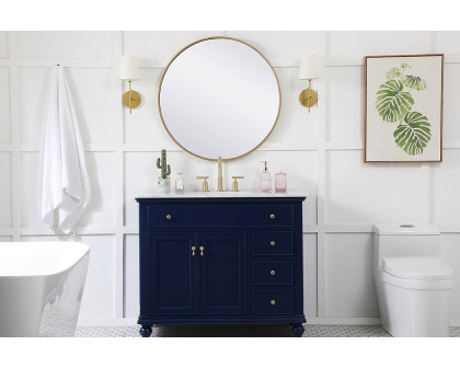 Elegant Otto Single Bathroom Vanity Set - Blue, L 42" (VF12342BL)