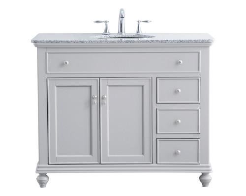 Elegant Otto Single Bathroom Vanity Set - Gray, L 42" (VF12342GR)