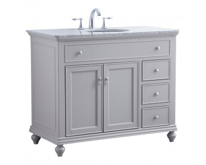 Elegant Otto Single Bathroom Vanity Set - Gray, L 42" (VF12342GR)