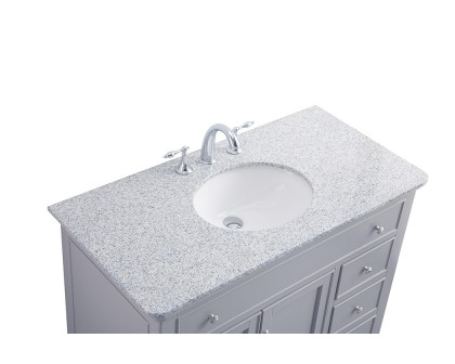 Elegant Otto Single Bathroom Vanity Set - Gray, L 42" (VF12342GR)