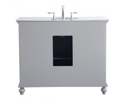 Elegant Otto Single Bathroom Vanity Set - Gray, L 42" (VF12342GR)