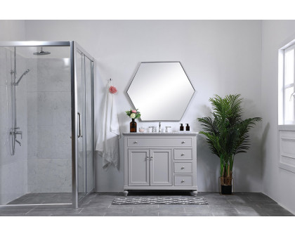 Elegant Otto Single Bathroom Vanity Set - Gray, L 42" (VF12342GR)