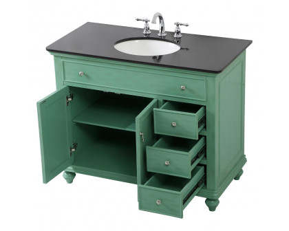 Elegant Otto Single Bathroom Vanity Set - Vintage Mint, L 42" (VF12342VM)