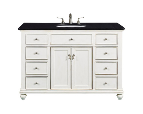 Elegant - Otto 8 Drawer Rectangle Single Bathroom Vanity Sink Set