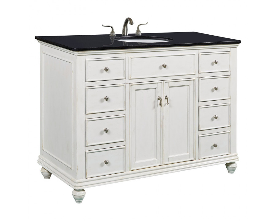 Elegant - Otto 8 Drawer Rectangle Single Bathroom Vanity Sink Set