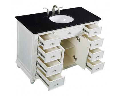 Elegant - Otto 8 Drawer Rectangle Single Bathroom Vanity Sink Set