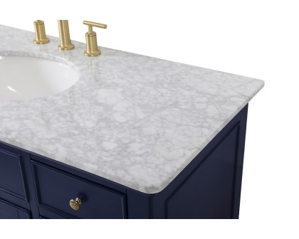 Elegant Otto 48" 8 Drawer Rectangle Single Bathroom Vanity Sink Set - Blue (VF12348BL)