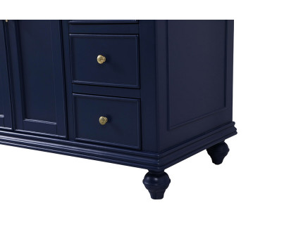 Elegant Otto 48" 8 Drawer Rectangle Single Bathroom Vanity Sink Set - Blue (VF12348BL)