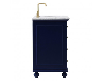 Elegant Otto 48" 8 Drawer Rectangle Single Bathroom Vanity Sink Set - Blue (VF12348BL)