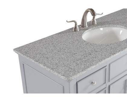 Elegant Otto 48" 8 Drawer Rectangle Single Bathroom Vanity Sink Set - Gray (VF12348GR)