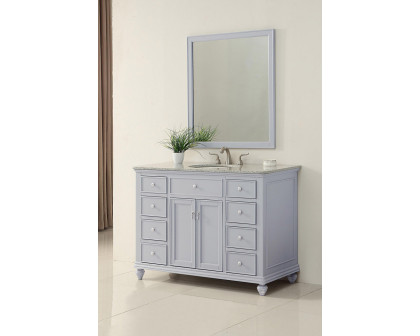 Elegant Otto 48" 8 Drawer Rectangle Single Bathroom Vanity Sink Set - Gray (VF12348GR)