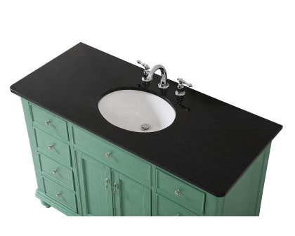 Elegant Otto 8 Drawer Rectangle Single Bathroom Vanity Sink Set - Vintage Mint, 48" (VF12348VM)