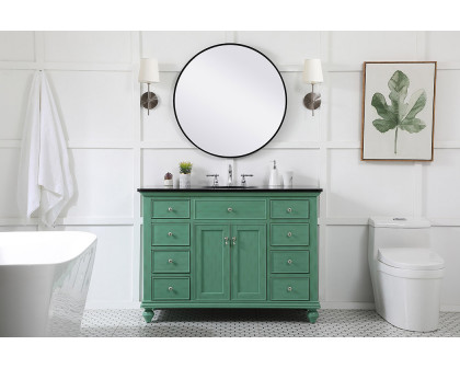 Elegant Otto 8 Drawer Rectangle Single Bathroom Vanity Sink Set - Vintage Mint, 48" (VF12348VM)