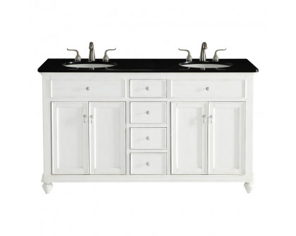 Elegant - Otto 4 Drawer Double Rectangle Bathroom Vanity Sink Set