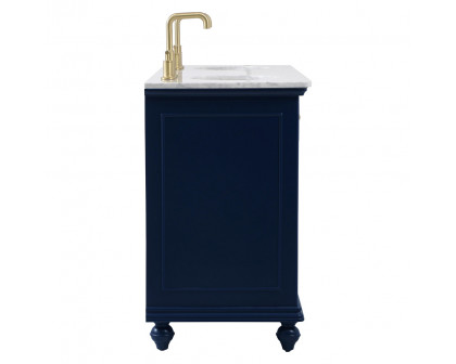 Elegant Otto 60" 4 Drawer Double Rectangle Bathroom Vanity Sink Set - Blue (VF12360DBL)