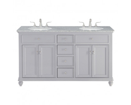 Elegant - Otto 4 Drawer Double Rectangle Bathroom Vanity Sink Set