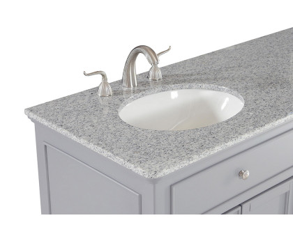 Elegant Otto 60" 4 Drawer Double Rectangle Bathroom Vanity Sink Set - Gray (VF12360DGR)