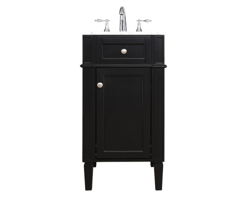 Elegant Single Bathroom Vanity Set - Black, L 18" (VF12518BK)