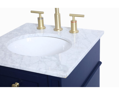 Elegant Single Bathroom Vanity Set - Blue, L 18" (VF12518BL)