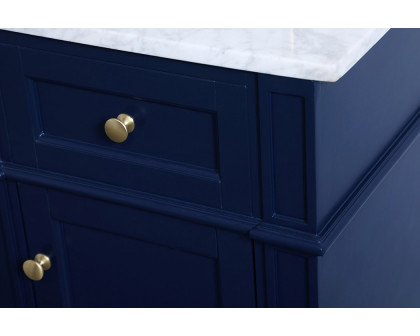 Elegant Single Bathroom Vanity Set - Blue, L 18" (VF12518BL)