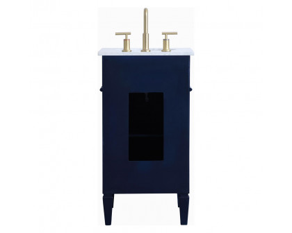 Elegant Single Bathroom Vanity Set - Blue, L 18" (VF12518BL)