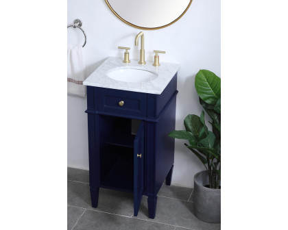 Elegant Single Bathroom Vanity Set - Blue, L 18" (VF12518BL)