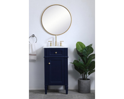 Elegant Single Bathroom Vanity Set - Blue, L 18" (VF12518BL)