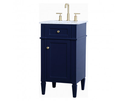 Elegant Single Bathroom Vanity Set - Blue, L 18" (VF12518BL)