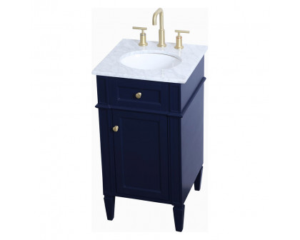 Elegant Single Bathroom Vanity Set - Blue, L 18" (VF12518BL)