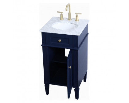 Elegant Single Bathroom Vanity Set - Blue, L 18" (VF12518BL)