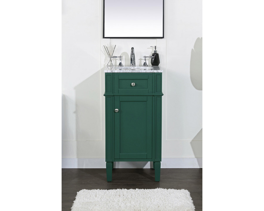 Elegant Single Bathroom Vanity Set - Green, L 18" (VF12518GN)