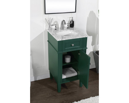 Elegant Single Bathroom Vanity Set - Green, L 18" (VF12518GN)