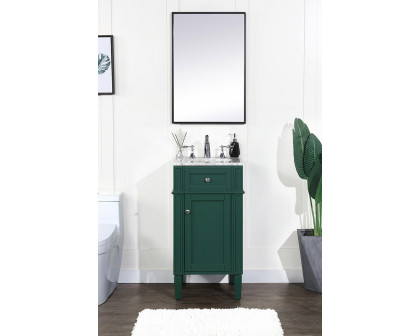 Elegant Single Bathroom Vanity Set - Green, L 18" (VF12518GN)