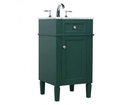 Elegant Single Bathroom Vanity Set - Green, L 18" (VF12518GN)