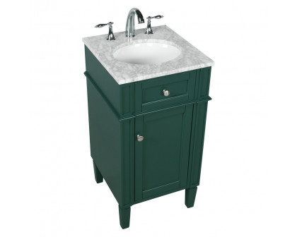 Elegant Single Bathroom Vanity Set - Green, L 18" (VF12518GN)