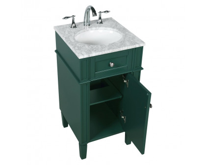 Elegant Single Bathroom Vanity Set - Green, L 18" (VF12518GN)