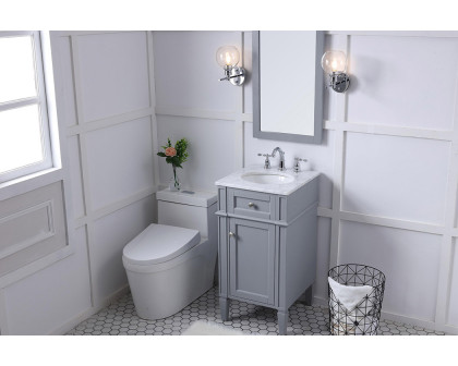 Elegant Single Bathroom Vanity Set - Gray, L 18" (VF12518GR)