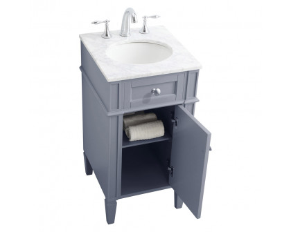 Elegant Single Bathroom Vanity Set - Gray, L 18" (VF12518GR)