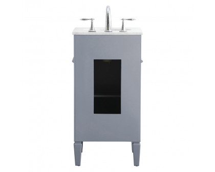 Elegant Single Bathroom Vanity Set - Gray, L 18" (VF12518GR)