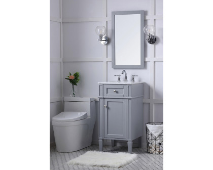 Elegant Single Bathroom Vanity Set - Gray, L 18" (VF12518GR)