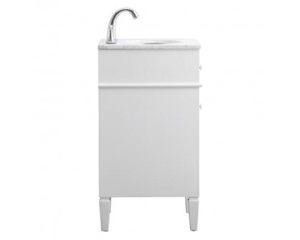 Elegant Single Bathroom Vanity Set - White, L 18" (VF12518WH)