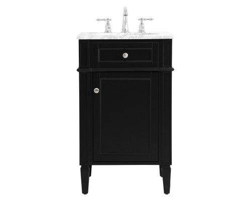 Elegant Single Bathroom Vanity Set - Black, L 21" (VF12521BK)