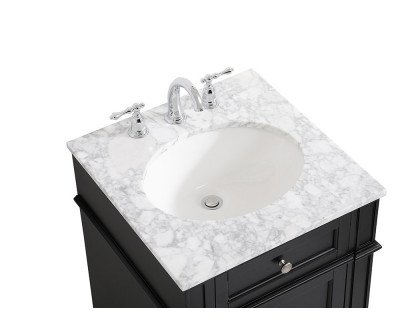 Elegant Single Bathroom Vanity Set - Black, L 21" (VF12521BK)