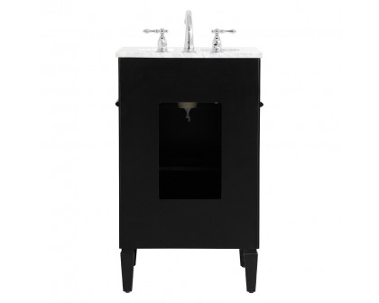 Elegant Single Bathroom Vanity Set - Black, L 21" (VF12521BK)