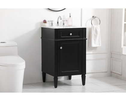 Elegant Single Bathroom Vanity Set - Black, L 21" (VF12521BK)