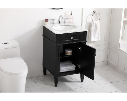 Elegant Single Bathroom Vanity Set - Black, L 21" (VF12521BK)