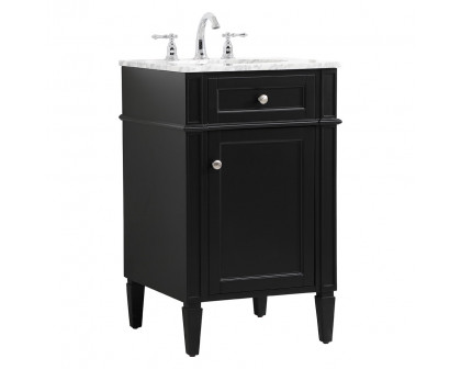 Elegant Single Bathroom Vanity Set - Black, L 21" (VF12521BK)