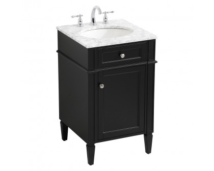 Elegant Single Bathroom Vanity Set - Black, L 21" (VF12521BK)