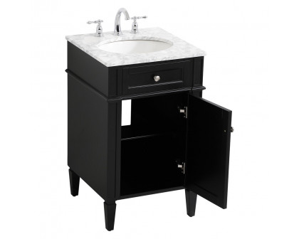 Elegant Single Bathroom Vanity Set - Black, L 21" (VF12521BK)