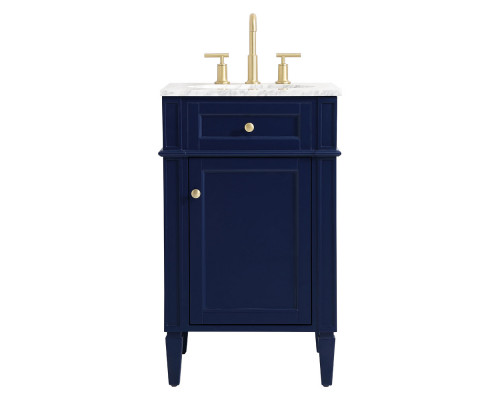 Elegant Single Bathroom Vanity Set - Blue, L 21" (VF12521BL)